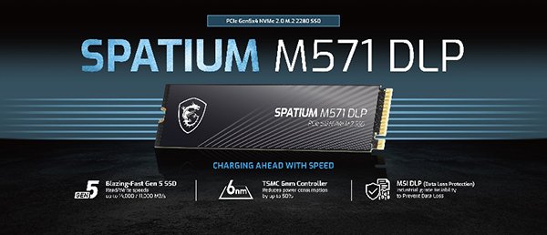 4 ТБ, 5 лет гарантии и скорость 14 ГБ/с: представлен флагманский SSD MSI Spatium M571 DLP&nbsp;